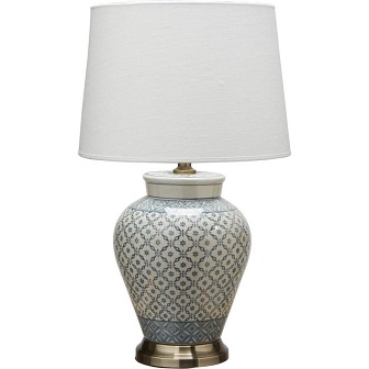 Ceramiczna lampa stołowa Feng 58cm błękitna